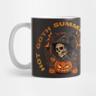 skeleton with pumpkin Mug